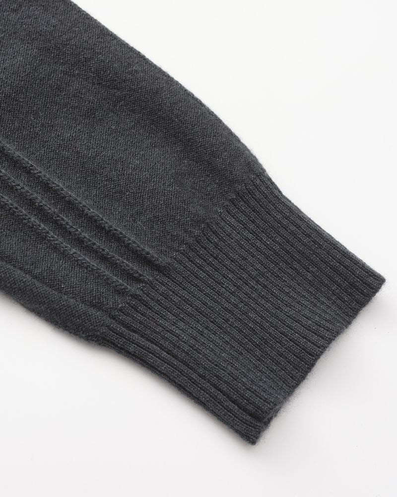 100% Cashmere Ribbed Half Zip Bernard Grimberg