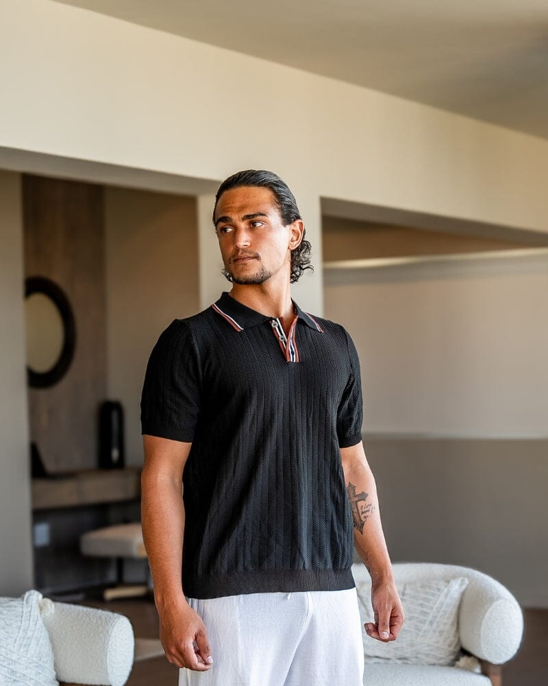 Ashford Knit Polo 0 Bernard Grimberg Black S