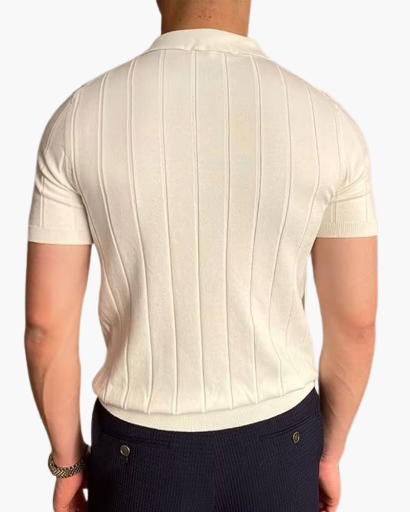 Cannes Ribbed Cotton Polo Bernard Grimberg