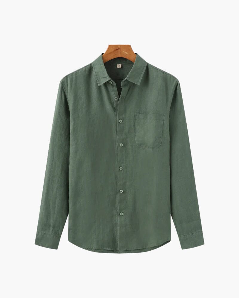 Cape Town - 100% Linen Shirt Bernard Grimberg WorldWide Green S