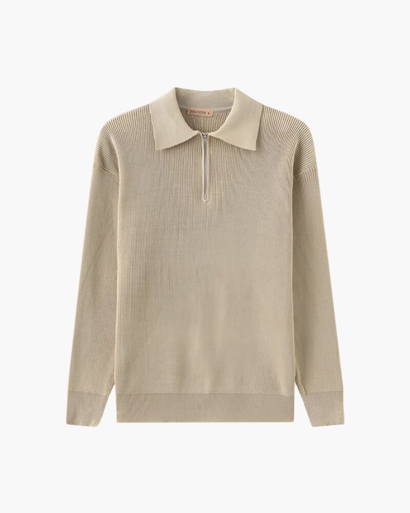 Cesare Half Zip Sweater Bernard Grimberg Nude S