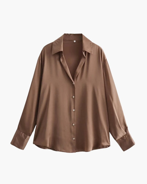 Classic Chic Shirt Bernard Grimberg Women Sandy Brown XS