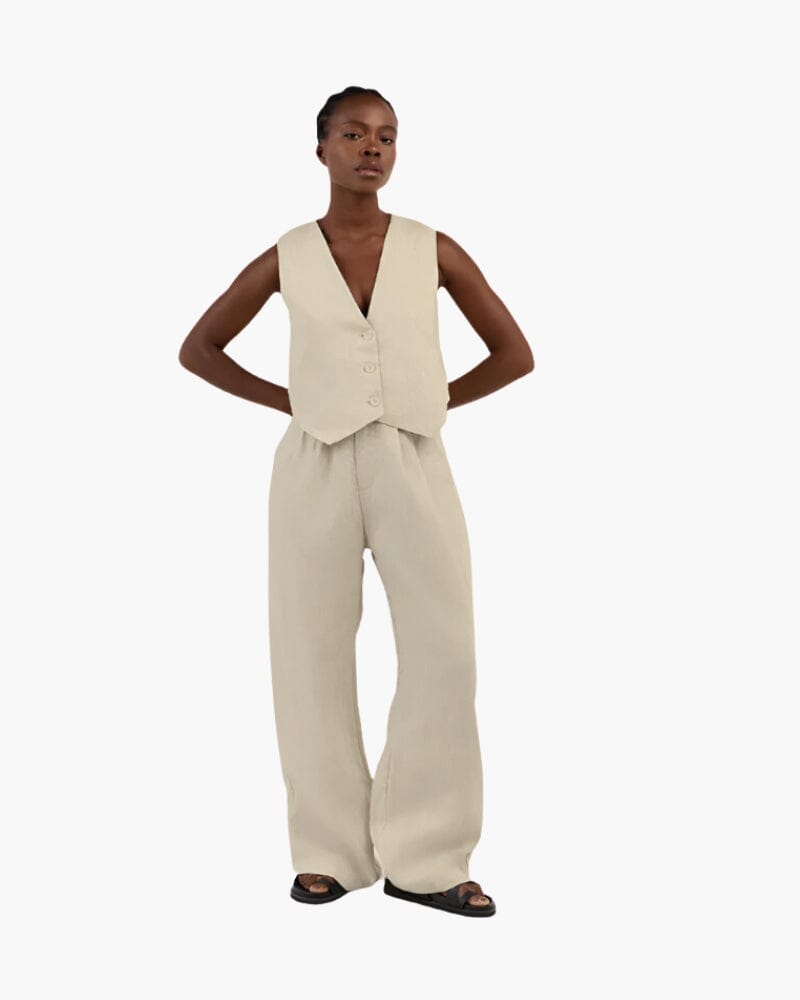 Classy Lady - Linen Two-piece Set Bernard Grimberg Women