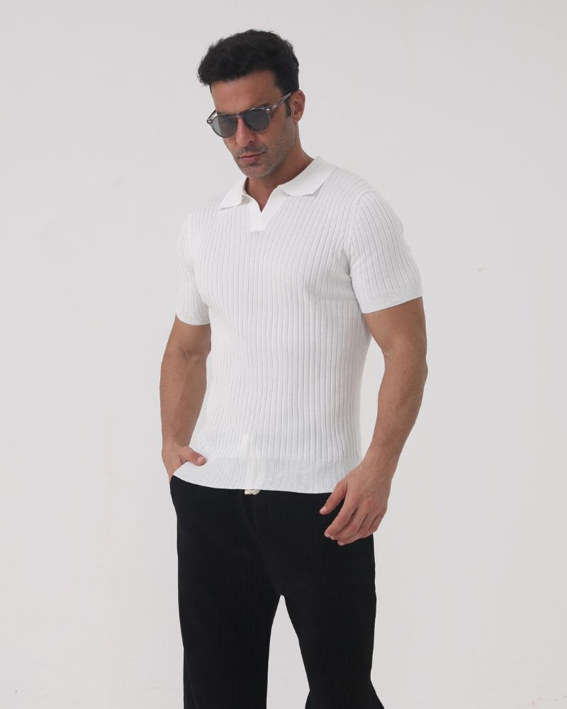 Florence - Ribbed Cotton Polo Bernard Grimberg WorldWide