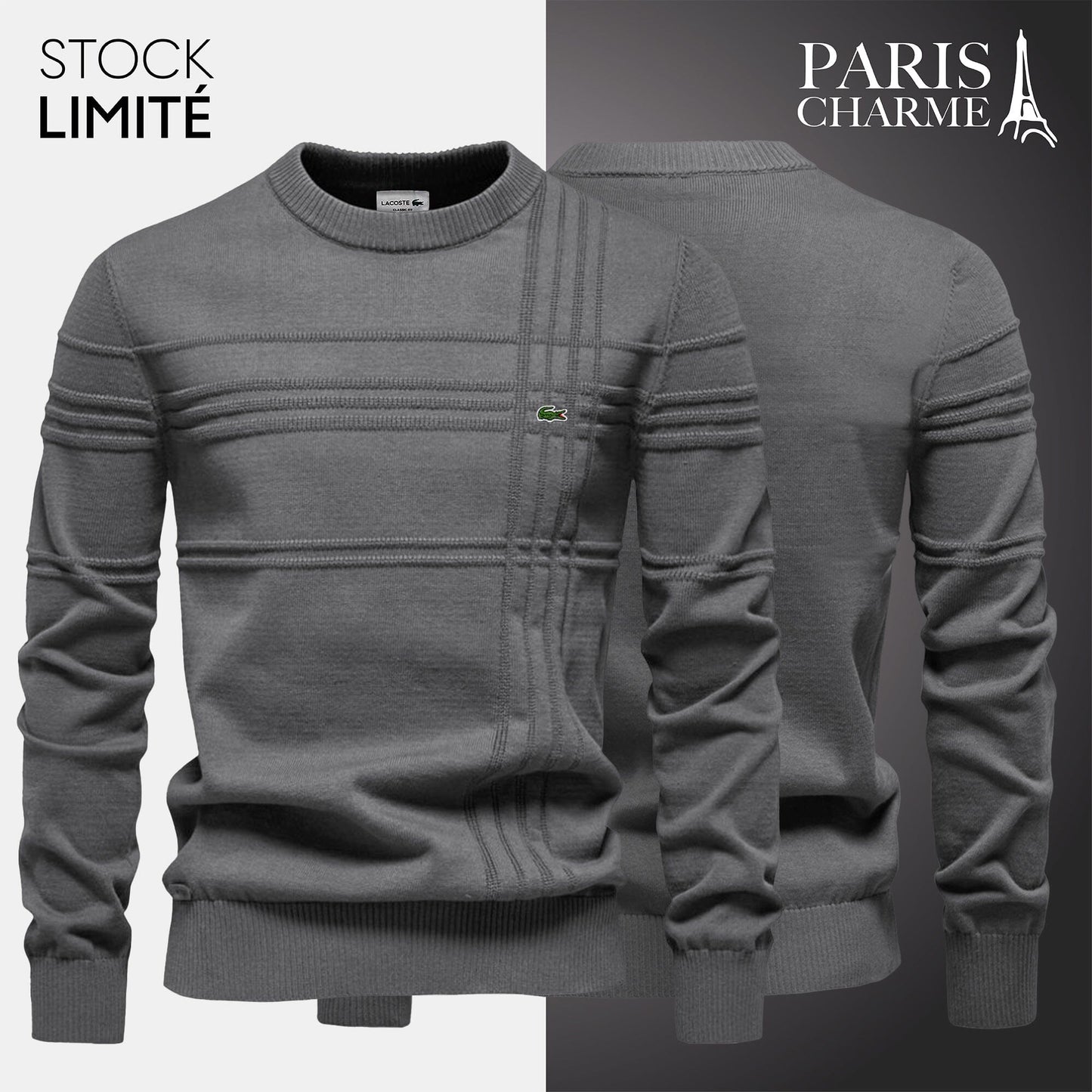 LC™ Textured Men's Sweater (CLEARANCE) Bernard Grimberg Dark Gray S