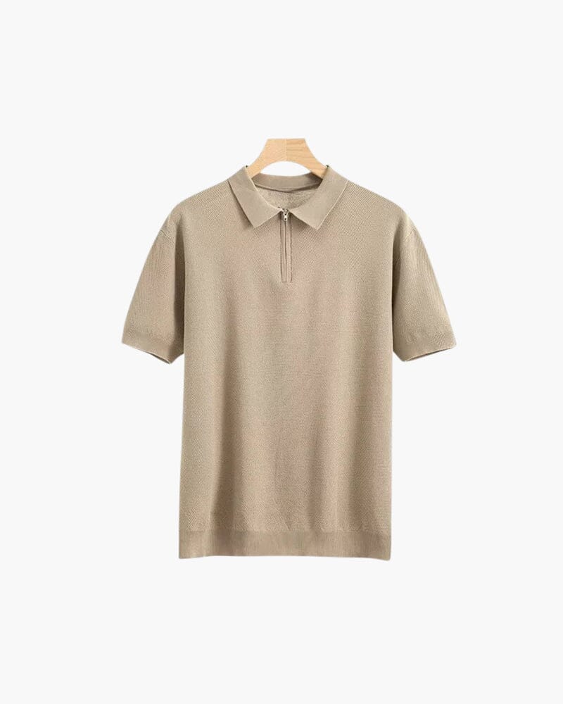 Marbella Zip Up Polo Bernard Grimberg WorldWide Beige S