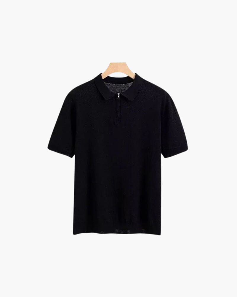 Marbella Zip Up Polo Bernard Grimberg WorldWide Black S
