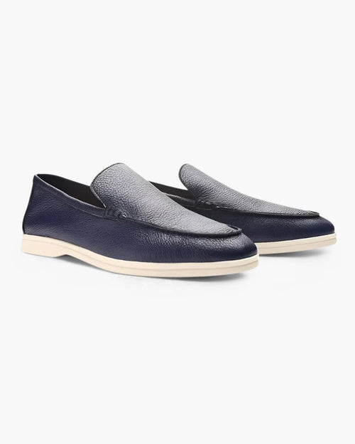 Old Money Cowhide Leather Loafers Bernard Grimberg Marine Blue EU 38 // UK 5