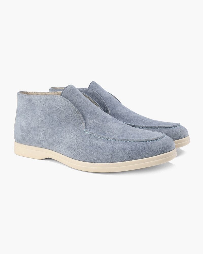 Old Money High Suede Loafers Bernard Grimberg Fog Blue US 6