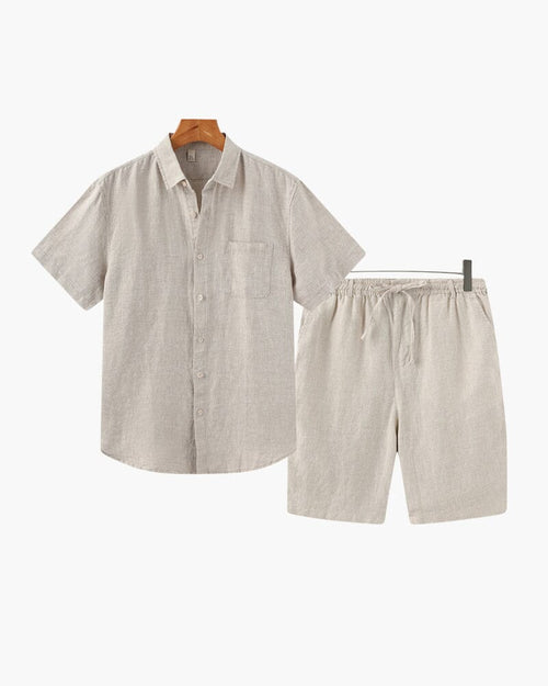 Old Money Linen Combo (Shorts) Bernard Grimberg WorldWide Beige Beige S