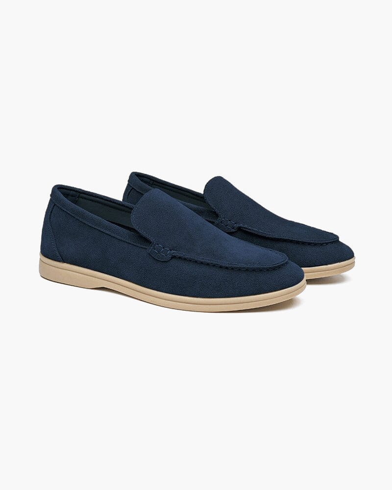 Old Money Premium Suede Loafers Bernard Grimberg Marine Blue US 6