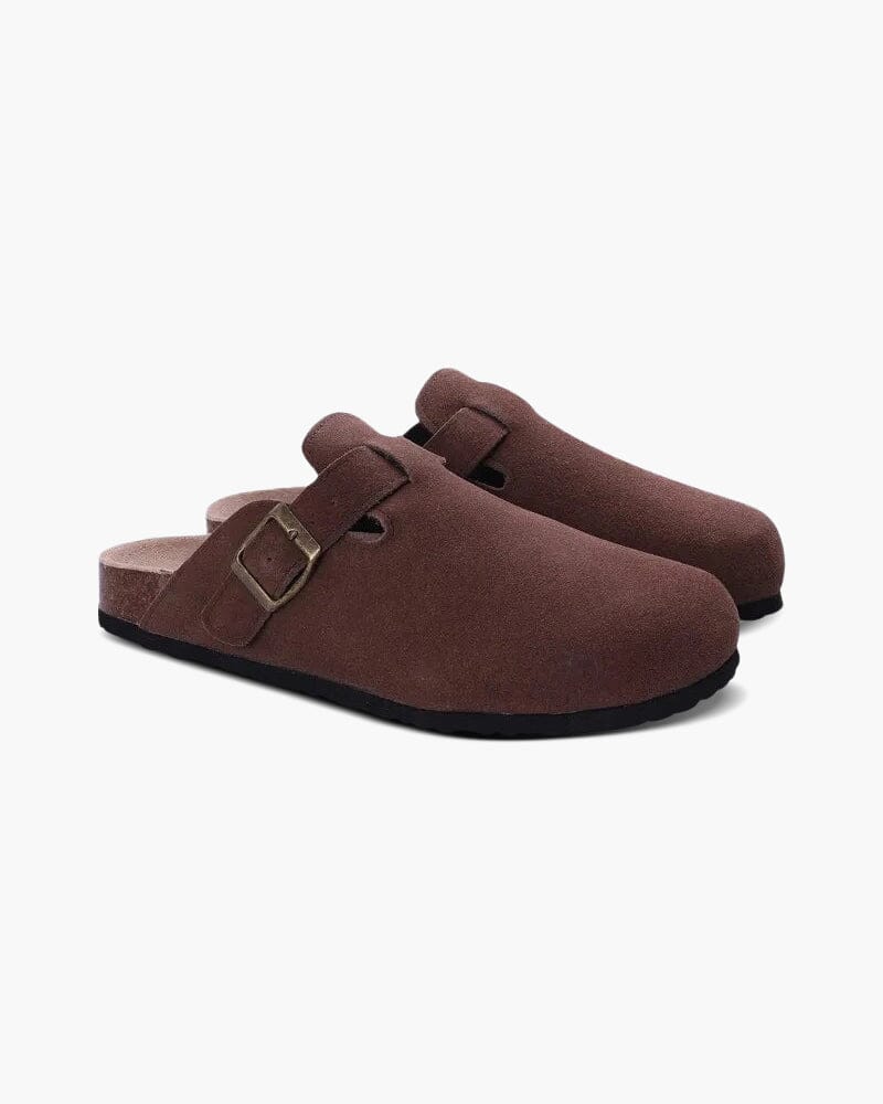 Old Money Suede Clogs Bernard Grimberg Bordeaux US 5.5