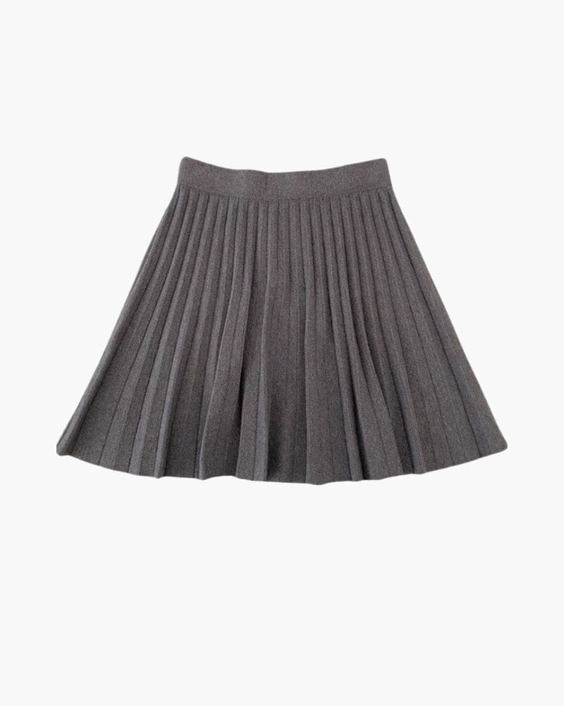 Oxford Pleated Wool Mini Bernard Grimberg Women Gray One size