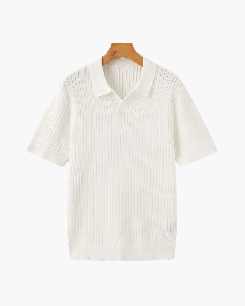 Premium Ribbed Polo Bernard Grimberg Ivory XS