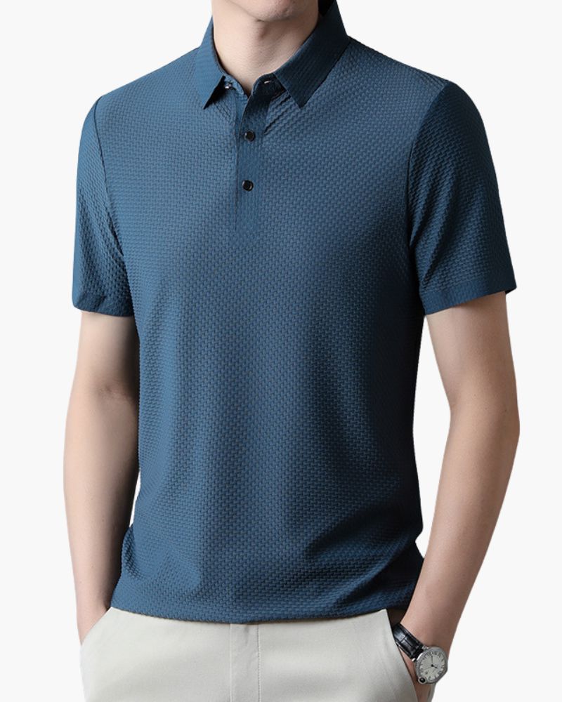 Prestigio Silk Polo (Anti-Wrinkle) Bernard Grimberg WorldWide Black S