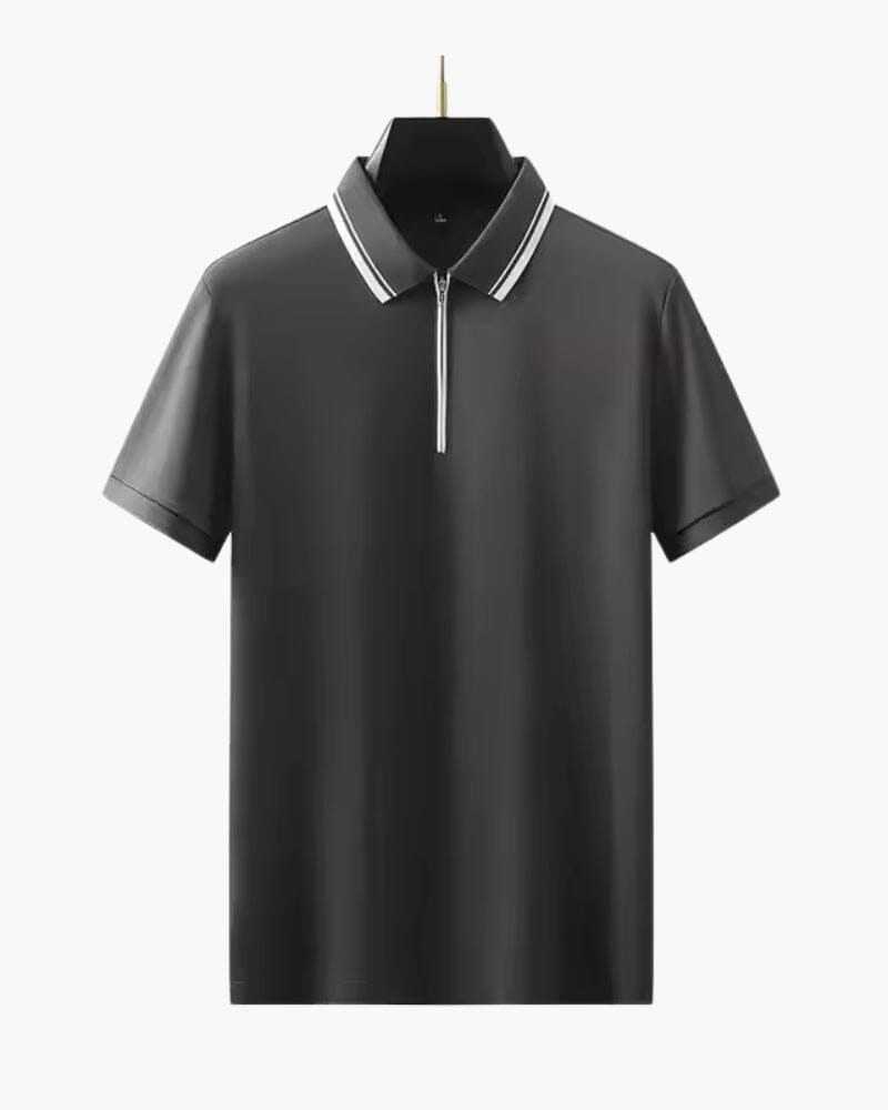 Ridgeway Zip Polo T-shirt Bernard Grimberg Dark Gray XS