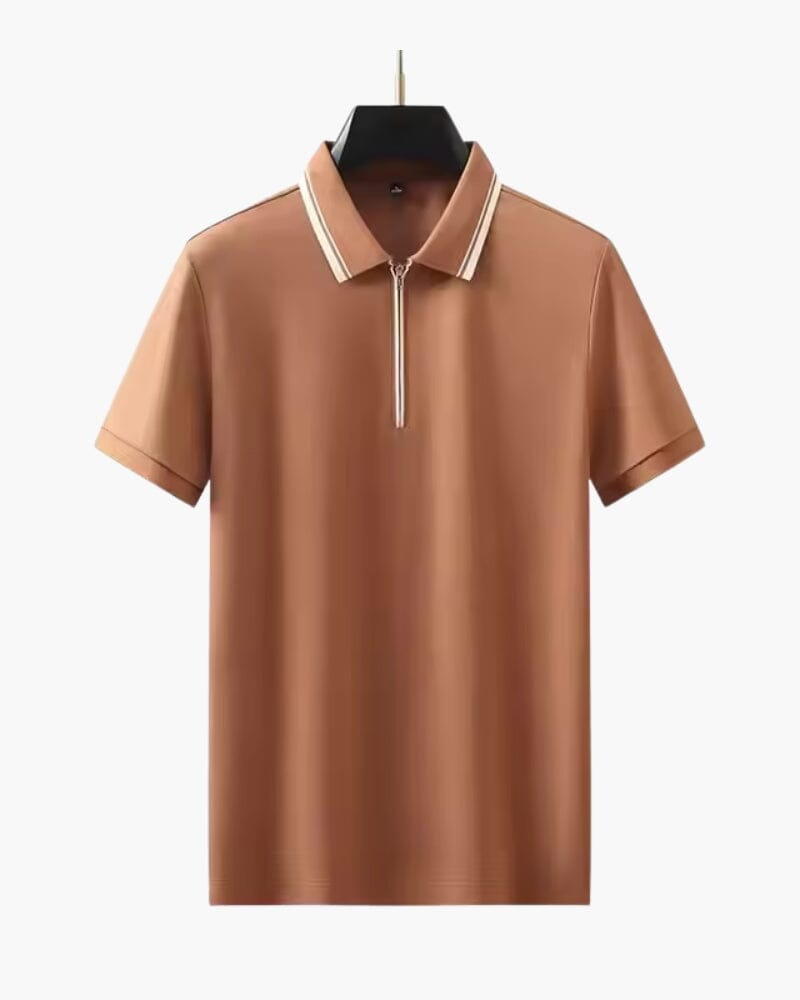 Ridgeway Zip Polo T-shirt Bernard Grimberg Orange XS
