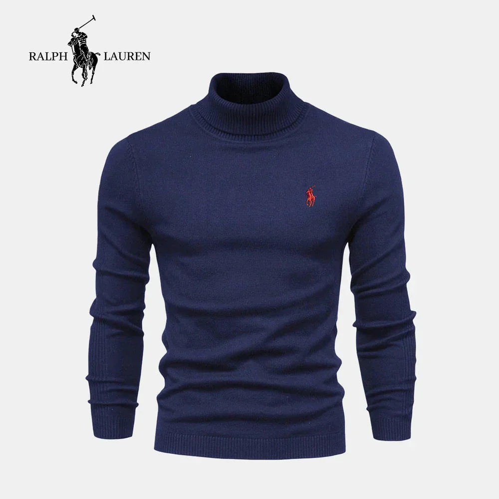 R&L Turtleneck Sweater (CLEARANCE) Bernard Grimberg Blue S