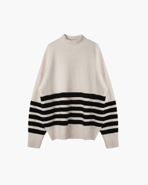 The Coastal Stripe Sweater Knitwear Bernard Grimberg Women White One size