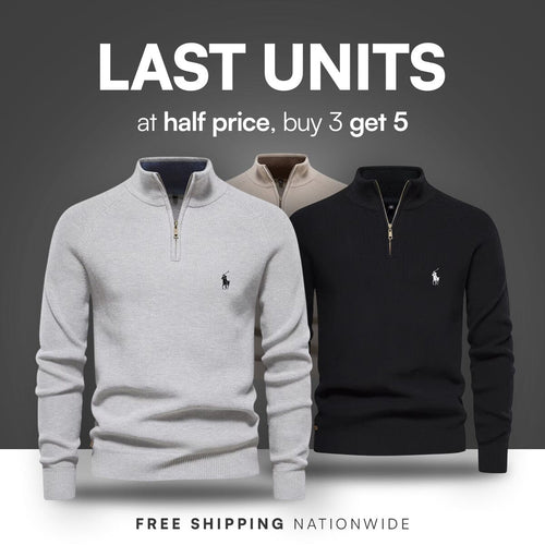 Zipped Collar Sweater R&L + Free Watch Bernard Grimberg