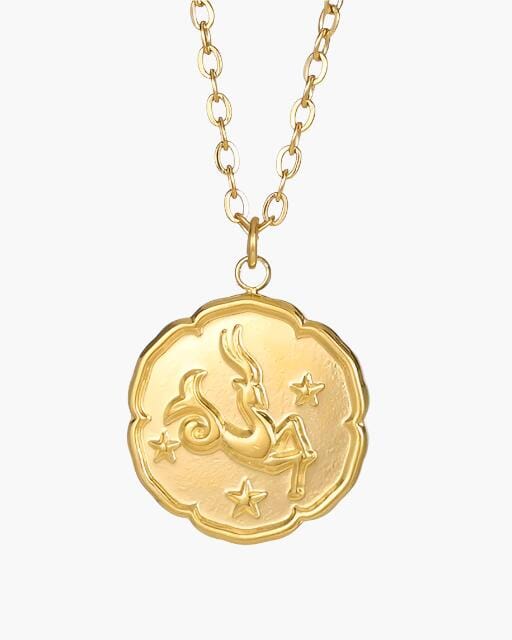Zodiac Sign Necklace - Gold Bernard Grimberg Aries