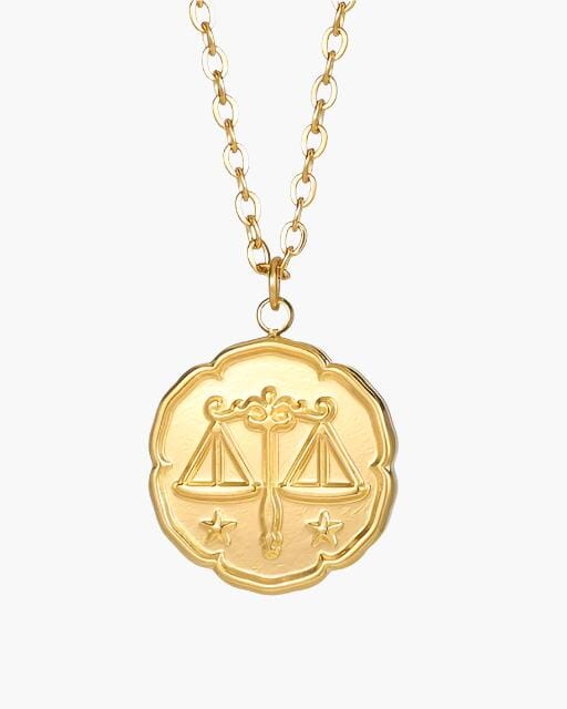 Zodiac Sign Necklace - Gold Bernard Grimberg Libra