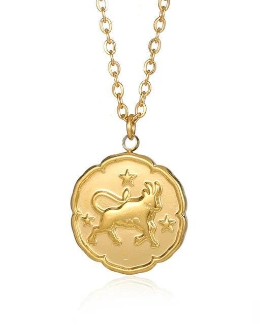Zodiac Sign Necklace - Gold Bernard Grimberg Taurus