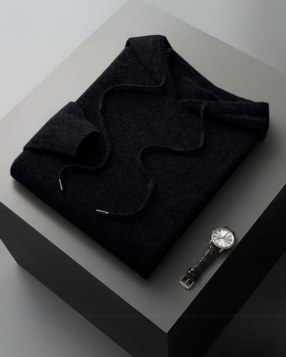 100% Cashmere Hoodie Bernard Grimberg Black 2XS 