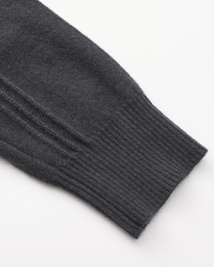100% Cashmere Ribbed Half Zip Bernard Grimberg 