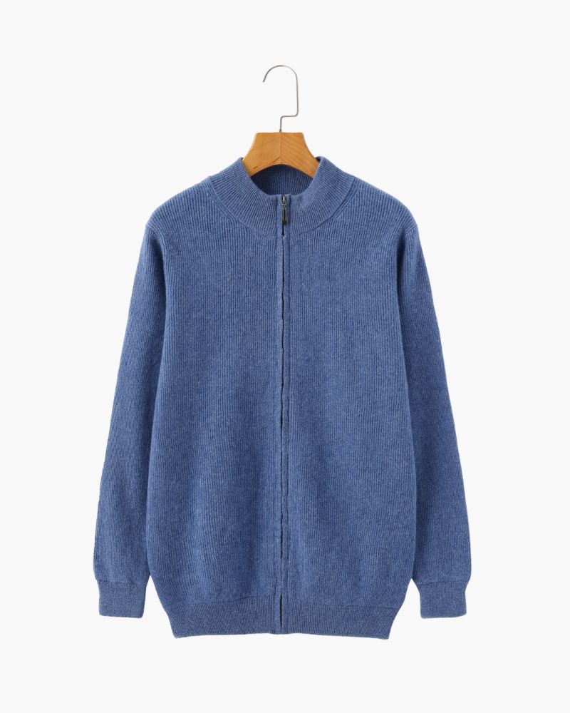 100% Cashmere Vest Bernard Grimberg Blue S 
