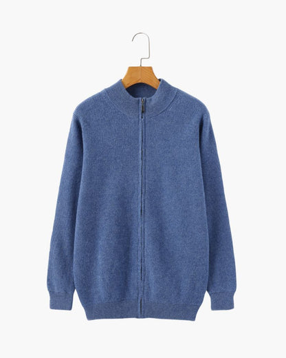 100% Cashmere Vest Bernard Grimberg Blue S 