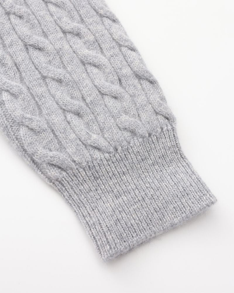 100% Cashmere Woven Half Zip Bernard Grimberg 