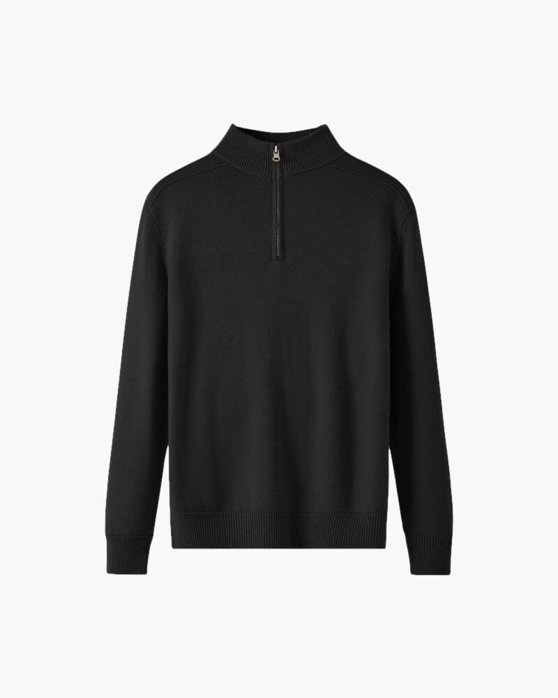 100% Merino Wool Zip Up Bernard Grimberg Black S 