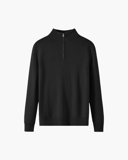 100% Merino Wool Zip Up Bernard Grimberg Black S 