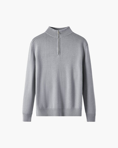 100% Merino Wool Zip Up Bernard Grimberg Gray S 
