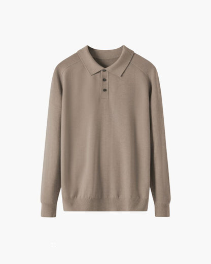 100% Premium Wool Polo Bernard Grimberg Brown XS 