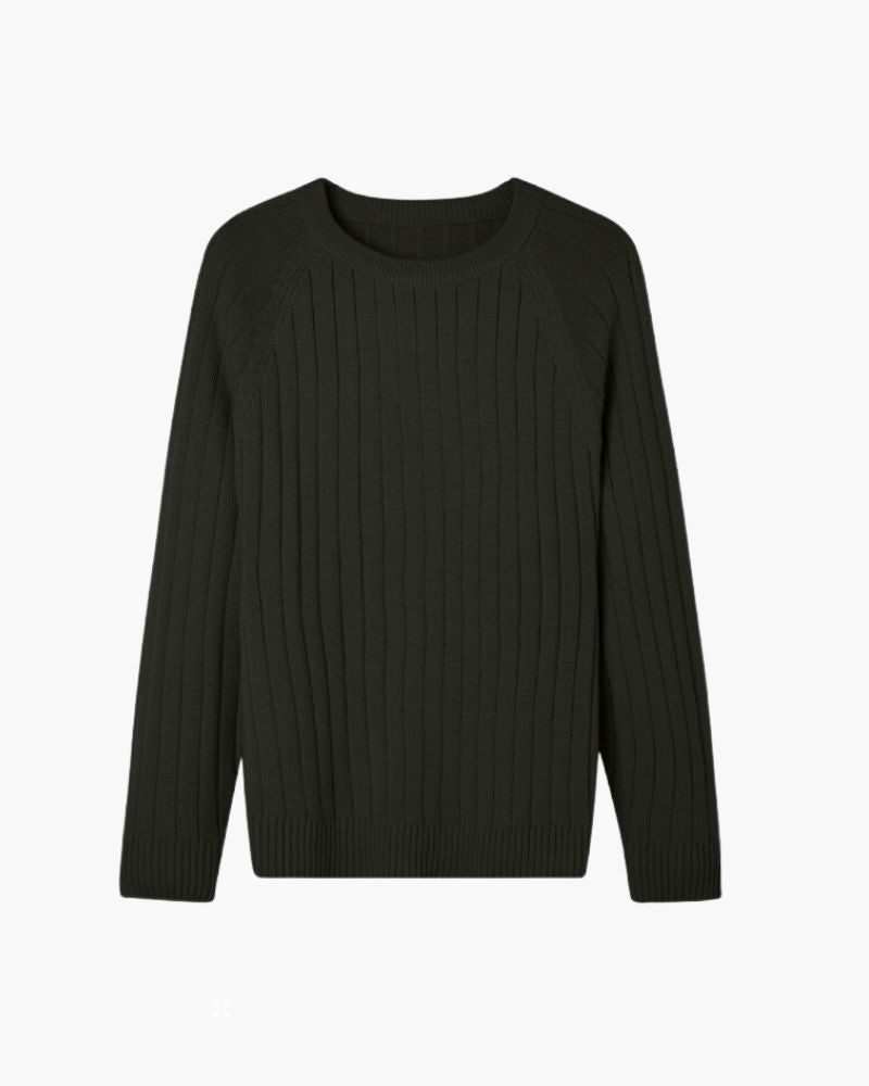 100% Premium Wool Sweater Bernard Grimberg Black XS 