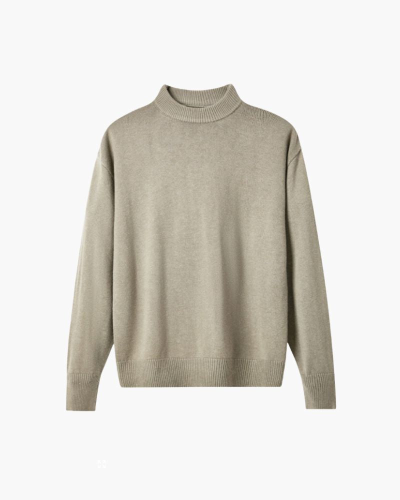 100% Premium Wool Turtleneck Bernard Grimberg Beige XS 