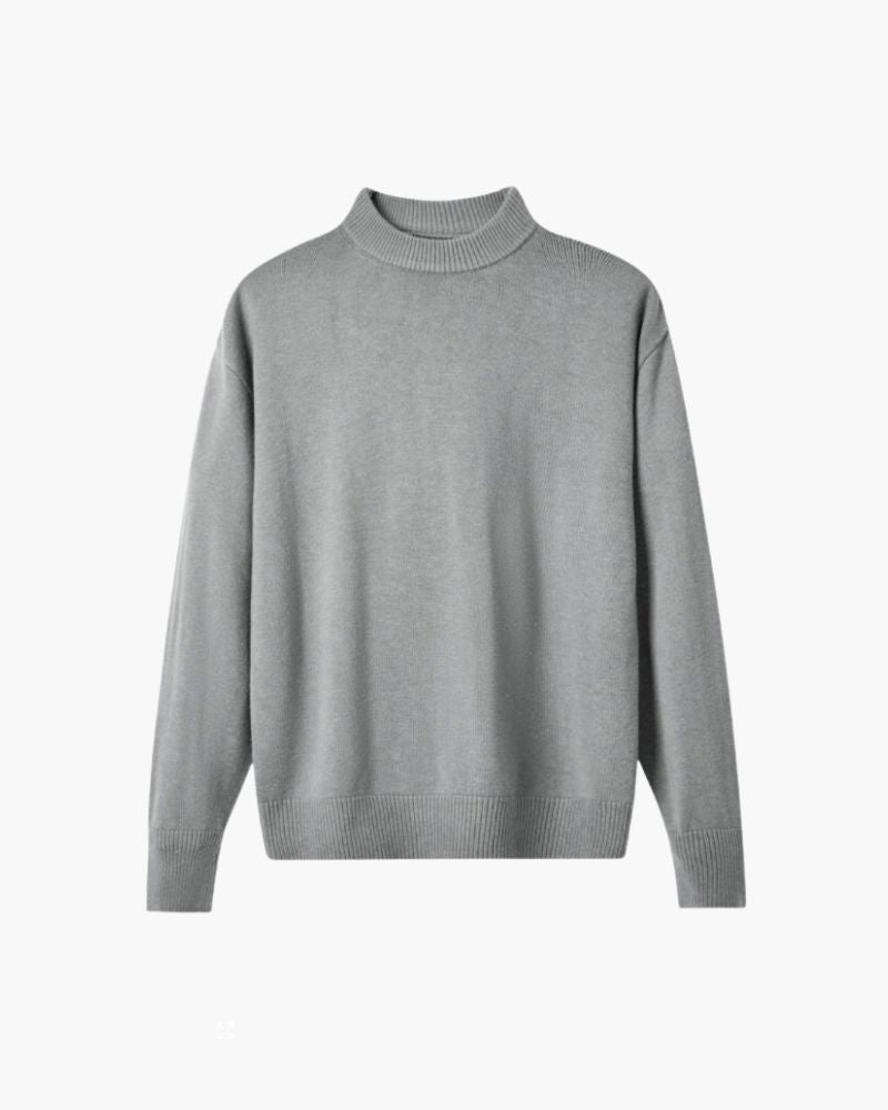 100% Premium Wool Turtleneck Bernard Grimberg Gray XS 