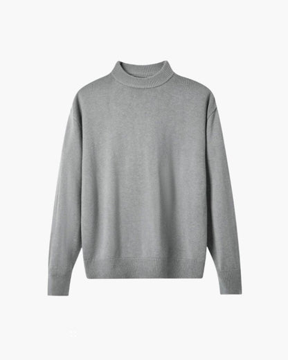 100% Premium Wool Turtleneck Bernard Grimberg Gray XS 