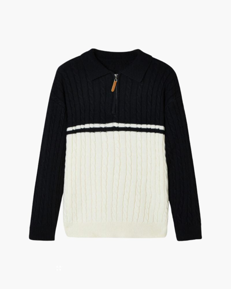 100% Premium Wool Zip Up Knitwear Bernard Grimberg Black XS 