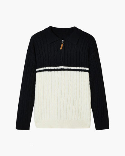 100% Premium Wool Zip Up Knitwear Bernard Grimberg Black XS 