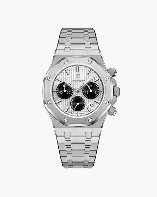 Athens Chronograph Watch Bernard Grimberg Silver 