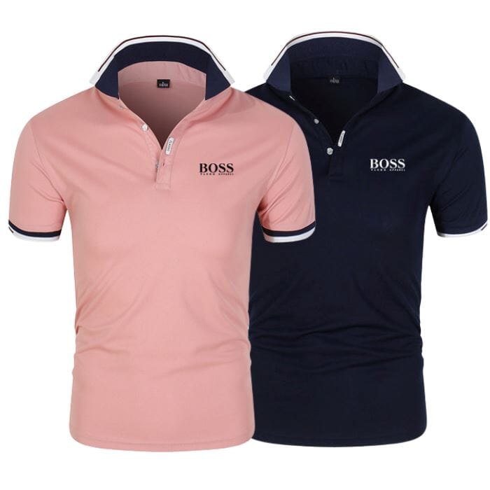 [BUY 1, GET 2] 2-Pack Essential Boss Polo Shirts Bernard Grimberg Coral + Navy S 