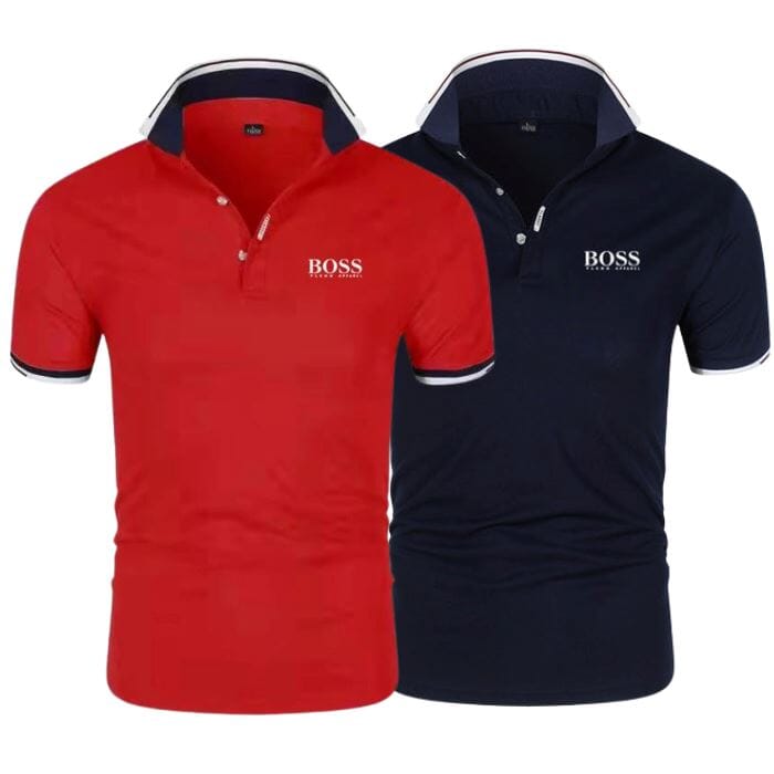 [BUY 1, GET 2] 2-Pack Essential Boss Polo Shirts Bernard Grimberg Red + Navy S 