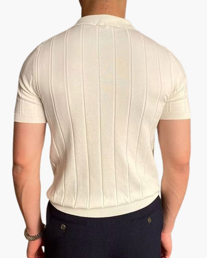 Cannes Ribbed Cotton Polo Bernard Grimberg 