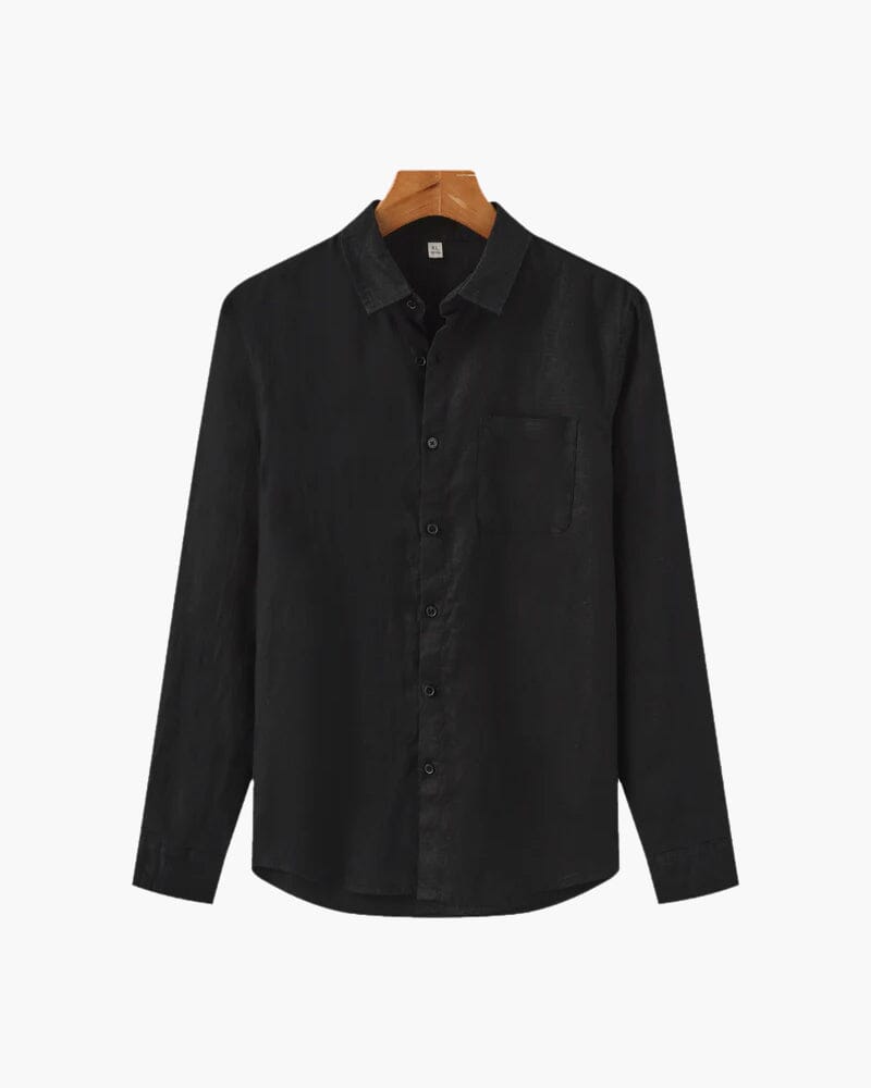 Cape Town - 100% Linen Shirt Bernard Grimberg WorldWide Black S 