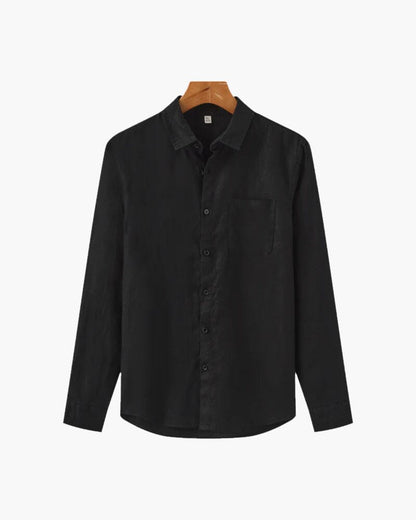 Cape Town - 100% Linen Shirt Bernard Grimberg WorldWide Black S 
