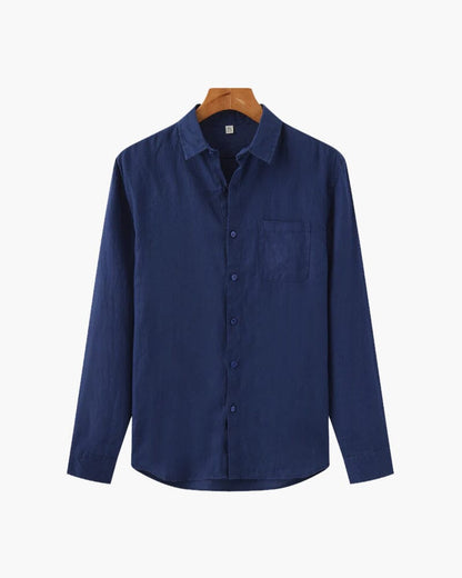 Cape Town - 100% Linen Shirt Bernard Grimberg WorldWide Blue S 