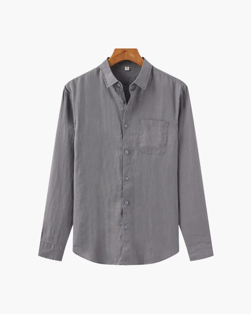 Cape Town - 100% Linen Shirt Bernard Grimberg WorldWide Gray S 